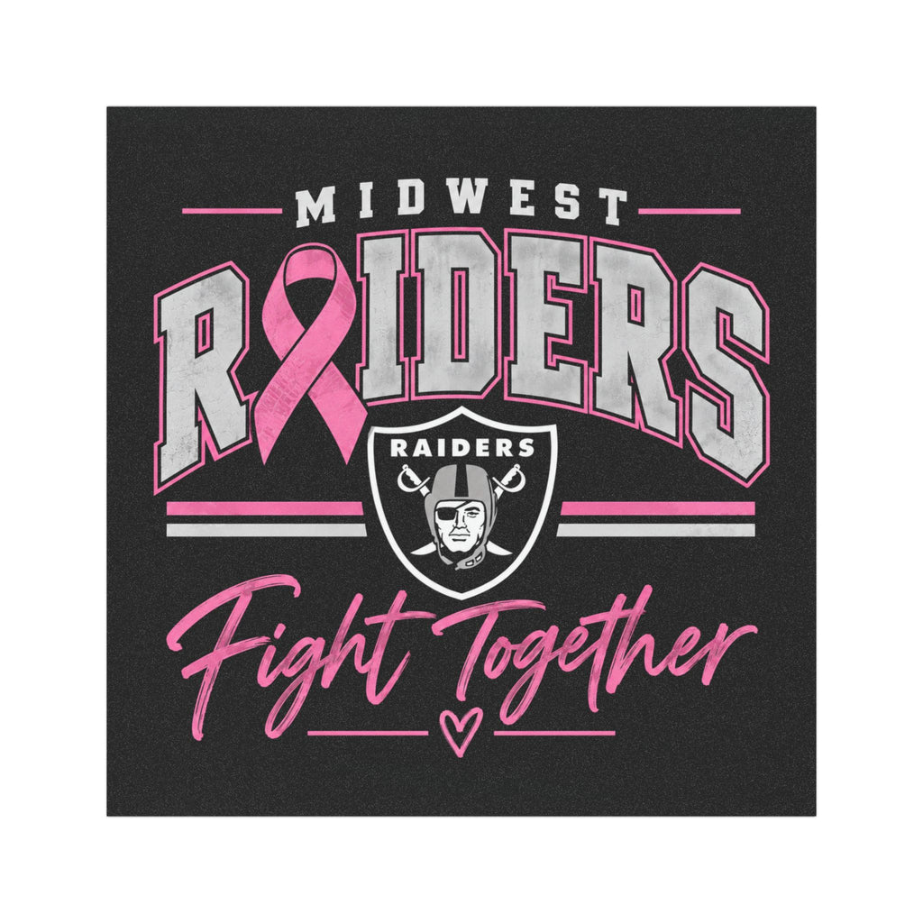Car Magnet — Midwest Raiders Fight Together Pink Ribbon Breast Cancer Support