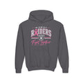 Midwest Raiders Fight Together Breast Cancer Support Youth Kangaroo Hoodie