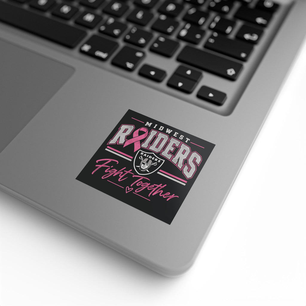 Midwest Raiders Fight Together Breast Cancer Support Stickers