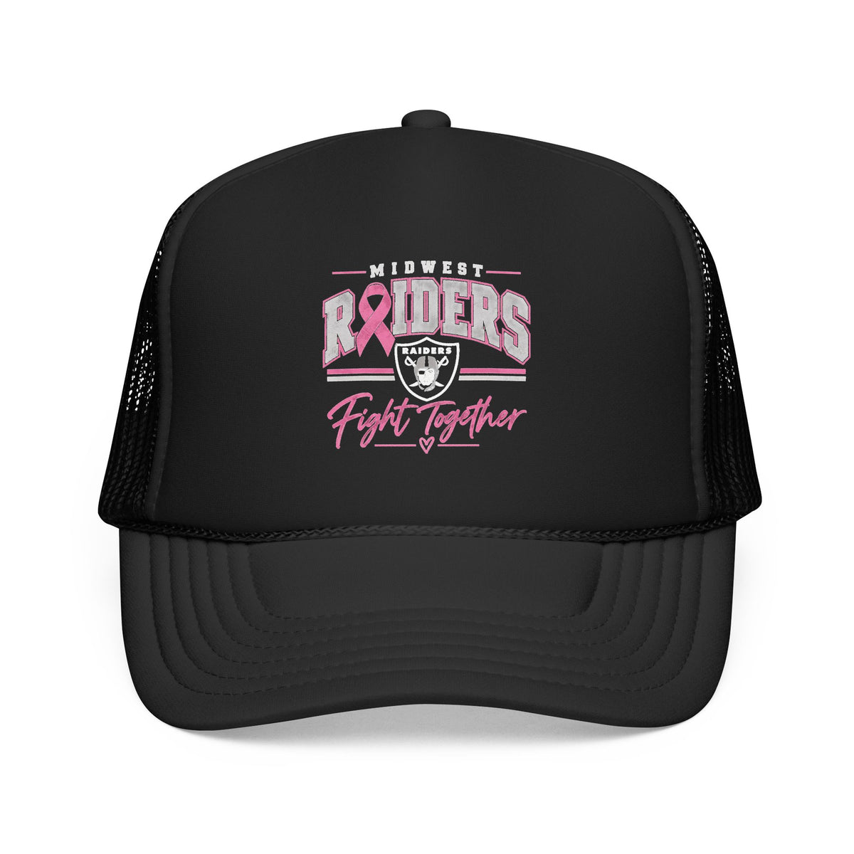 Midwest Raiders Fight Together Breast Cancer Support Foam Cap