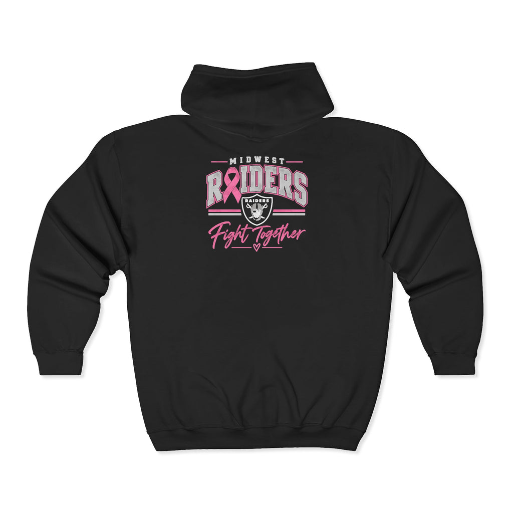 Midwest Raiders Fight Together Pink Ribbon Breast Cancer Support Hoodie