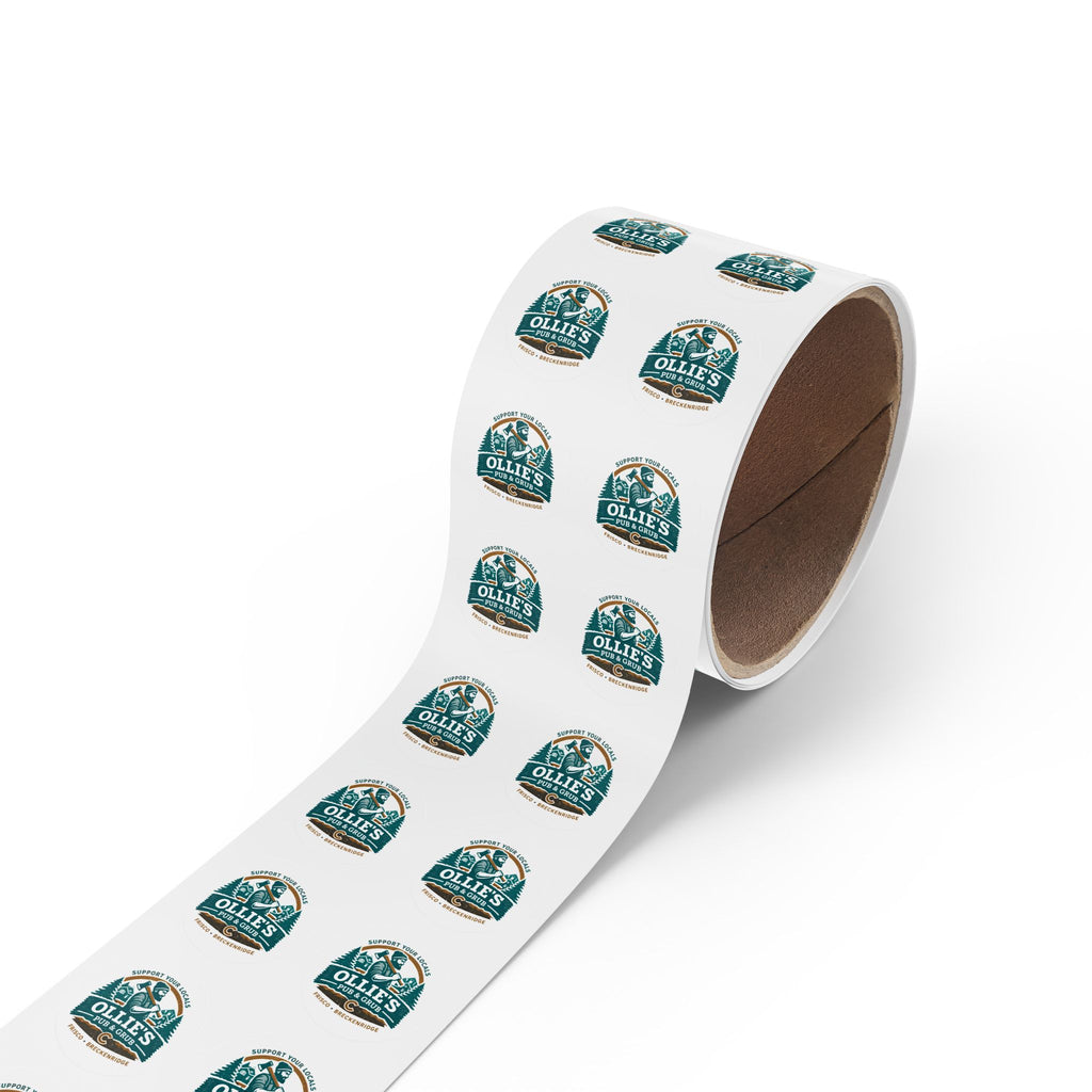 Round Logo Sticker Roll – Custom Ollie's Pub & Grub Labels (Support Your Locals)